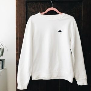 Brandy Melville Erica White Sweatshirt S